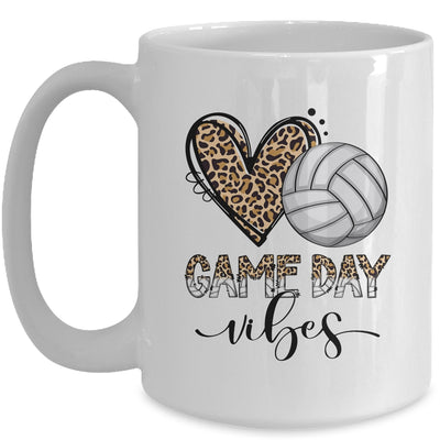 Volleyball Game Day Vibes Volleyball For Girls Mom Leopard Mug | teecentury