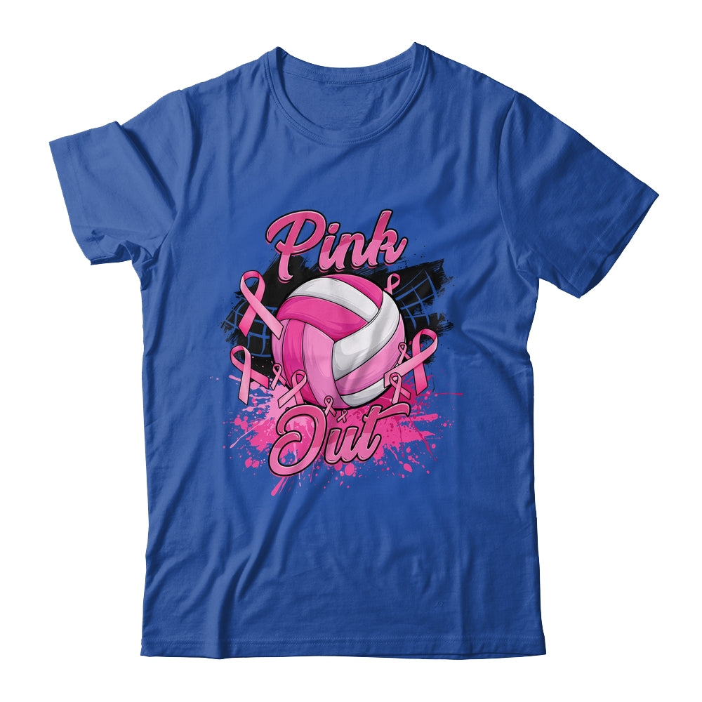 Volleyball Pink Out Breast Cancer Awareness Month Women Shirt & Tank Top | teecentury