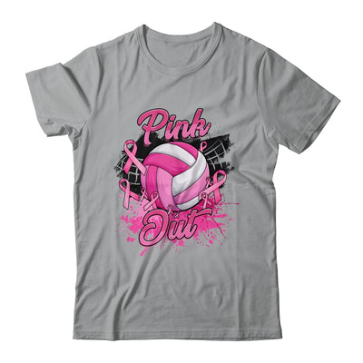 Volleyball Pink Out Breast Cancer Awareness Month Women Shirt & Tank Top | teecentury