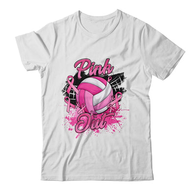 Volleyball Pink Out Breast Cancer Awareness Month Women Shirt & Tank Top | teecentury