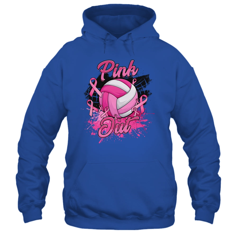 Volleyball Pink Out Breast Cancer Awareness Month Women Shirt & Tank Top | teecentury