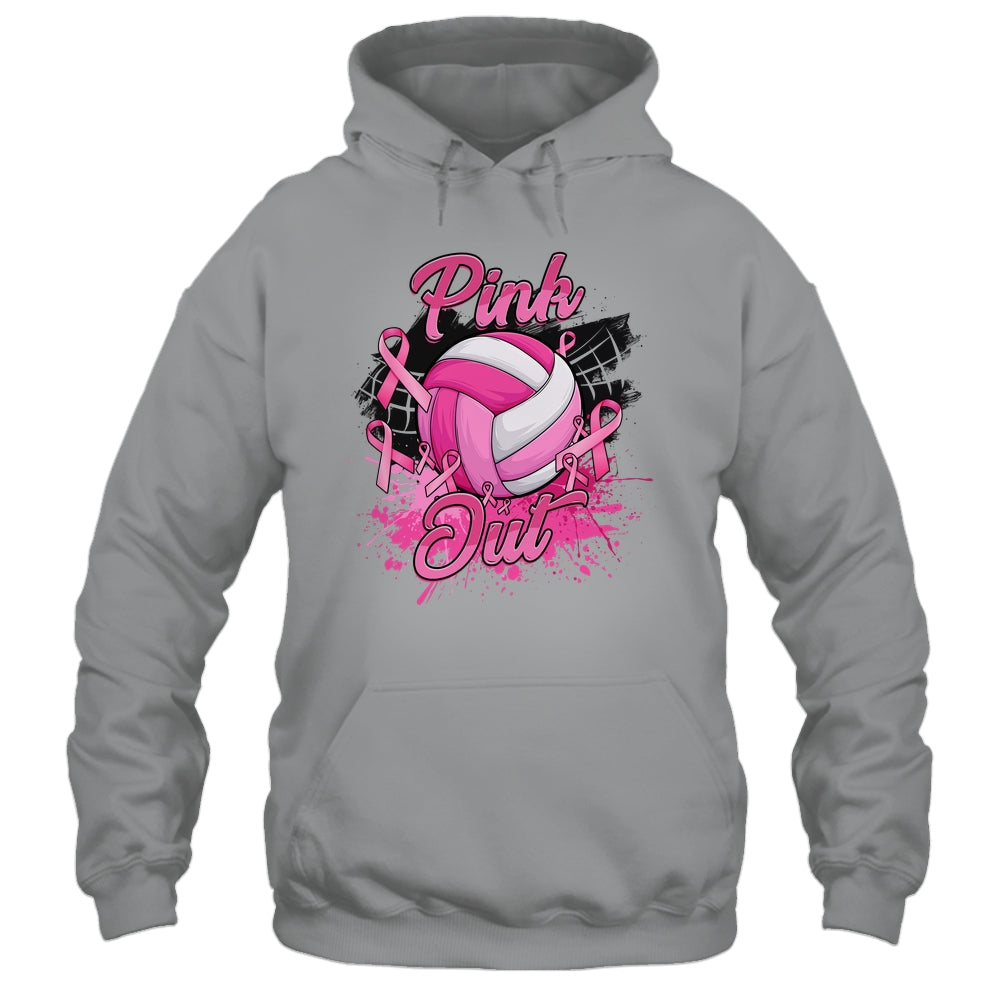 Volleyball Pink Out Breast Cancer Awareness Month Women Shirt & Tank Top | teecentury