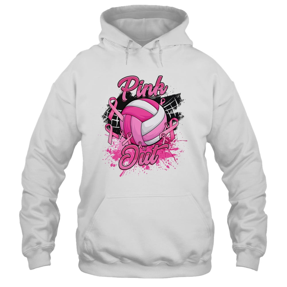 Volleyball Pink Out Breast Cancer Awareness Month Women Shirt & Tank Top | teecentury