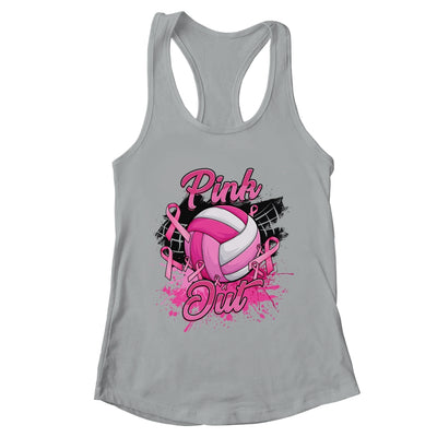 Volleyball Pink Out Breast Cancer Awareness Month Women Shirt & Tank Top | teecentury