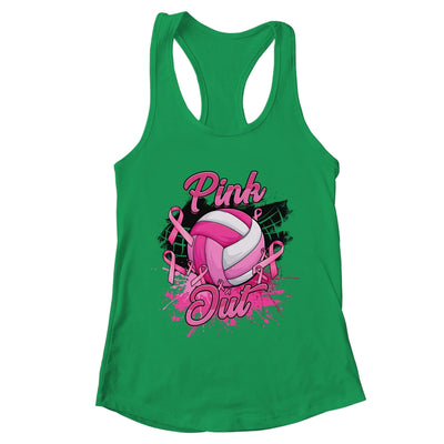 Volleyball Pink Out Breast Cancer Awareness Month Women Shirt & Tank Top | teecentury