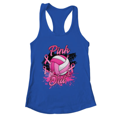 Volleyball Pink Out Breast Cancer Awareness Month Women Shirt & Tank Top | teecentury