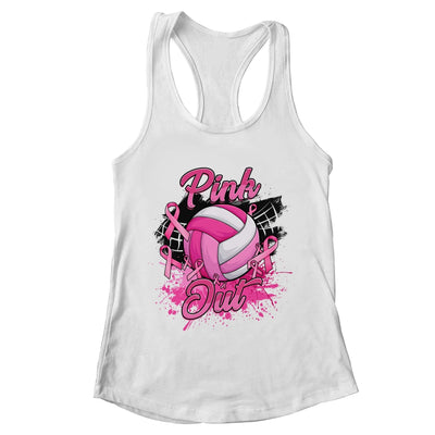 Volleyball Pink Out Breast Cancer Awareness Month Women Shirt & Tank Top | teecentury