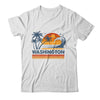 Washington Vacation Sunset Cute 70s Vintage Retro Beach Shirt & Tank Top | teecentury