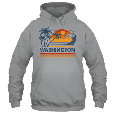 Washington Vacation Sunset Cute 70s Vintage Retro Beach Shirt & Tank Top | teecentury