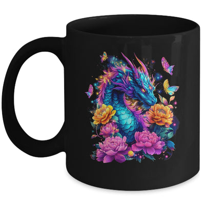 Watercolor Dragon Women Flowers Beautiful Art Colorful Mug | teecentury