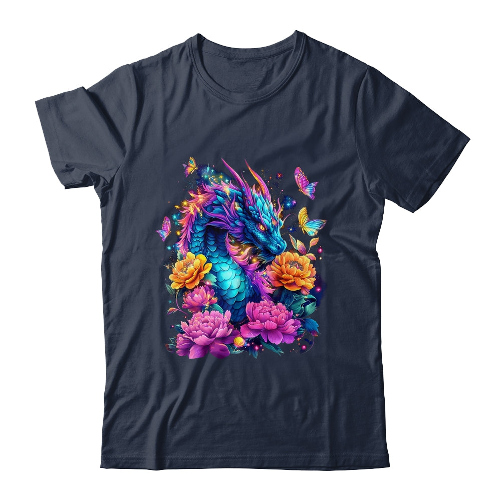 Watercolor Dragon Women Flowers Beautiful Art Colorful Shirt & Hoodie | teecentury