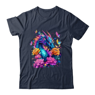 Watercolor Dragon Women Flowers Beautiful Art Colorful Shirt & Hoodie | teecentury