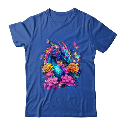 Watercolor Dragon Women Flowers Beautiful Art Colorful Shirt & Hoodie | teecentury
