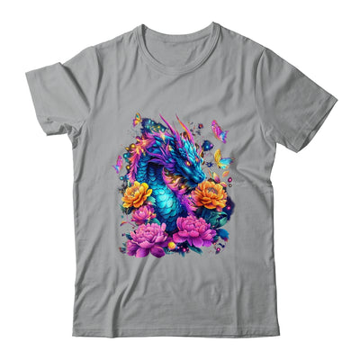 Watercolor Dragon Women Flowers Beautiful Art Colorful Shirt & Hoodie | teecentury
