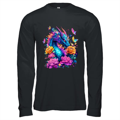 Watercolor Dragon Women Flowers Beautiful Art Colorful Shirt & Hoodie | teecentury