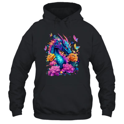 Watercolor Dragon Women Flowers Beautiful Art Colorful Shirt & Hoodie | teecentury
