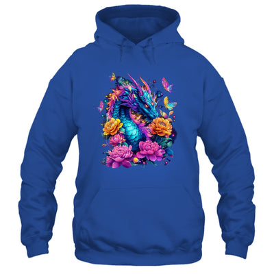 Watercolor Dragon Women Flowers Beautiful Art Colorful Shirt & Hoodie | teecentury