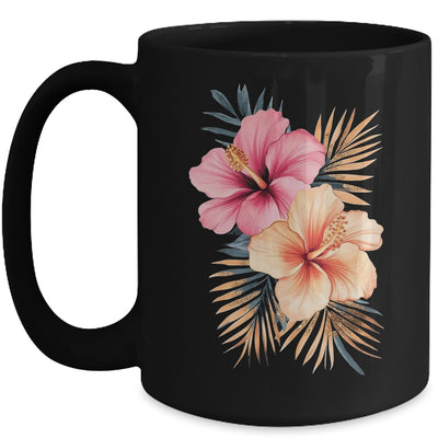 Watercolor Tropical Hibiscus Flowers Floral Summer Women Mug | teecentury