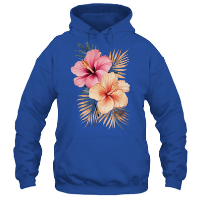 Watercolor Tropical Hibiscus Flowers Floral Summer Women Shirt & Tank Top | teecentury