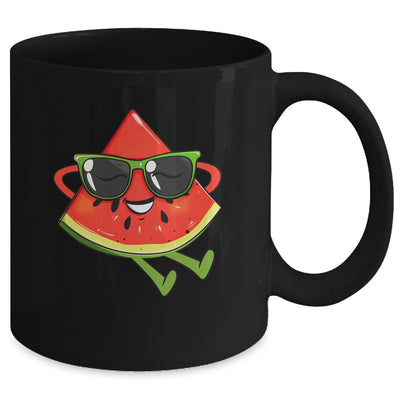 Watermelon Summer Melon With Sunglasses Funny Watermelon Mug | teecentury