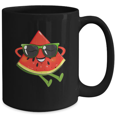 Watermelon Summer Melon With Sunglasses Funny Watermelon Mug | teecentury