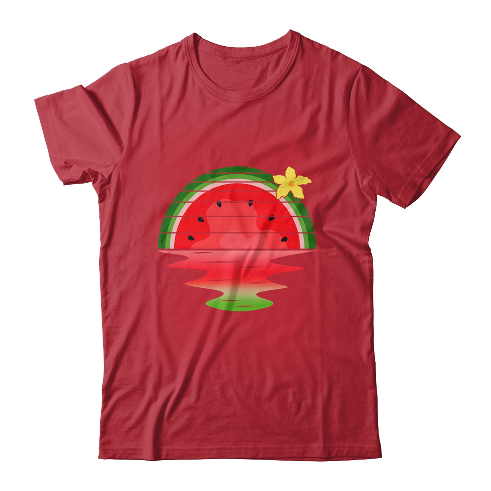 Watermelon Sunset Summer Fruitarian Lover Fruit Slice Seeds Shirt & Tank Top | teecentury