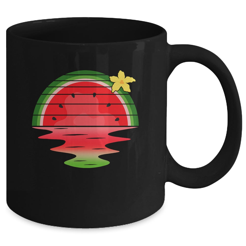 Watermelon Sunset Summer Fruitarian Lover Fruit Slice Seeds Mug | teecentury