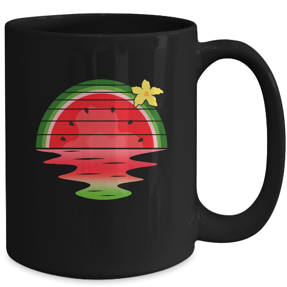 Watermelon Sunset Summer Fruitarian Lover Fruit Slice Seeds Mug | teecentury
