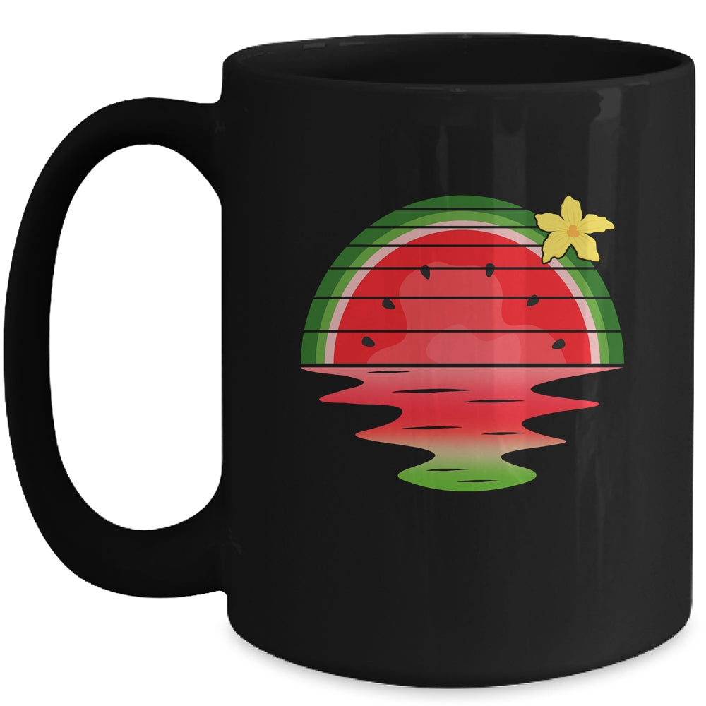 Watermelon Sunset Summer Fruitarian Lover Fruit Slice Seeds Mug | teecentury