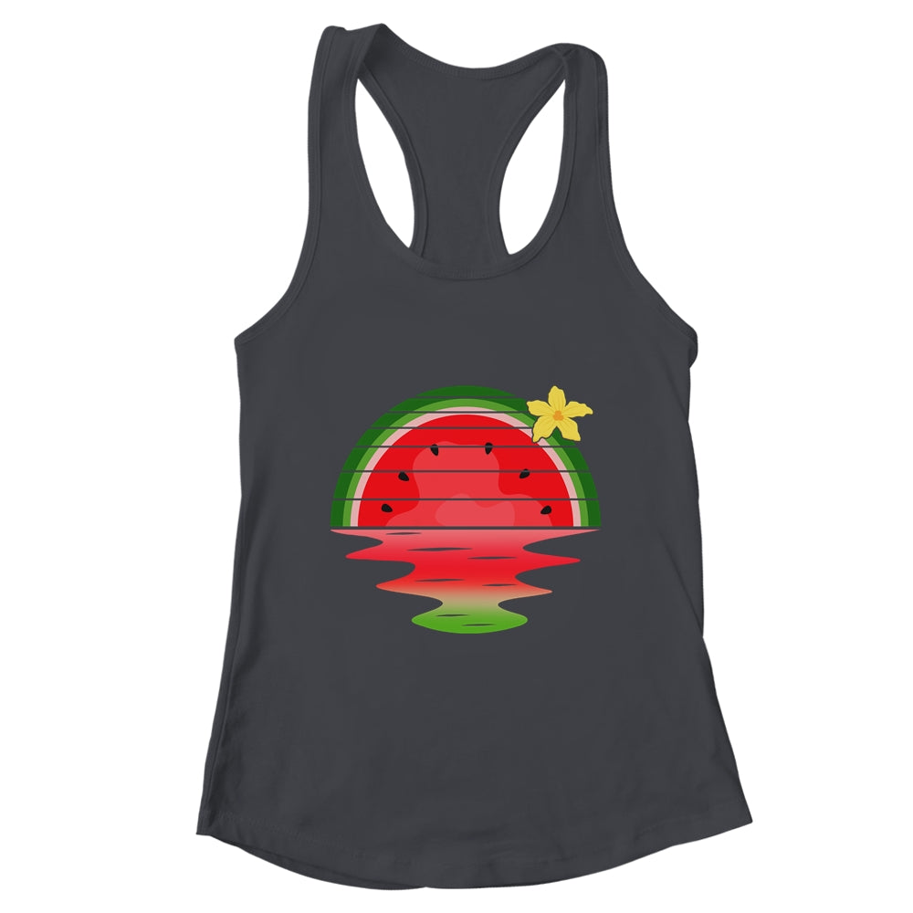 Watermelon Sunset Summer Fruitarian Lover Fruit Slice Seeds Shirt & Tank Top | teecentury