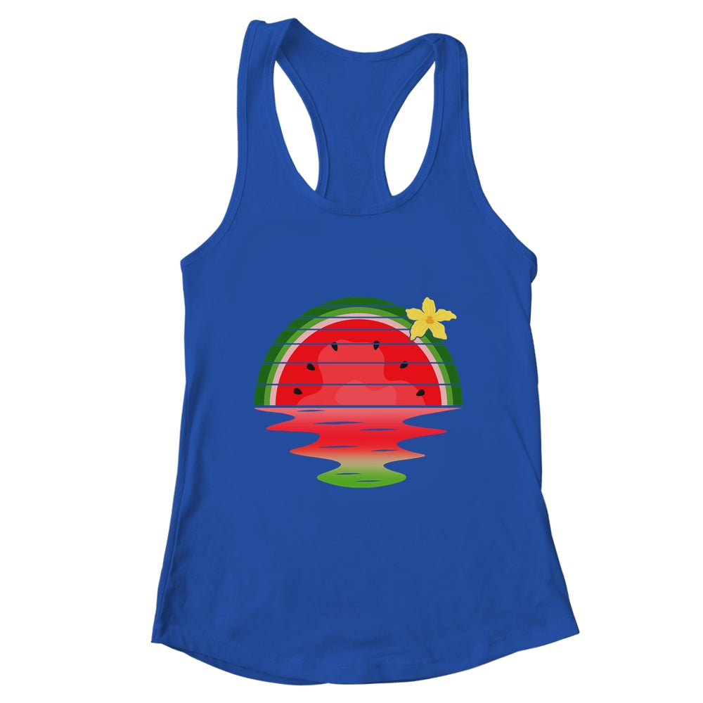 Watermelon Sunset Summer Fruitarian Lover Fruit Slice Seeds Shirt & Tank Top | teecentury