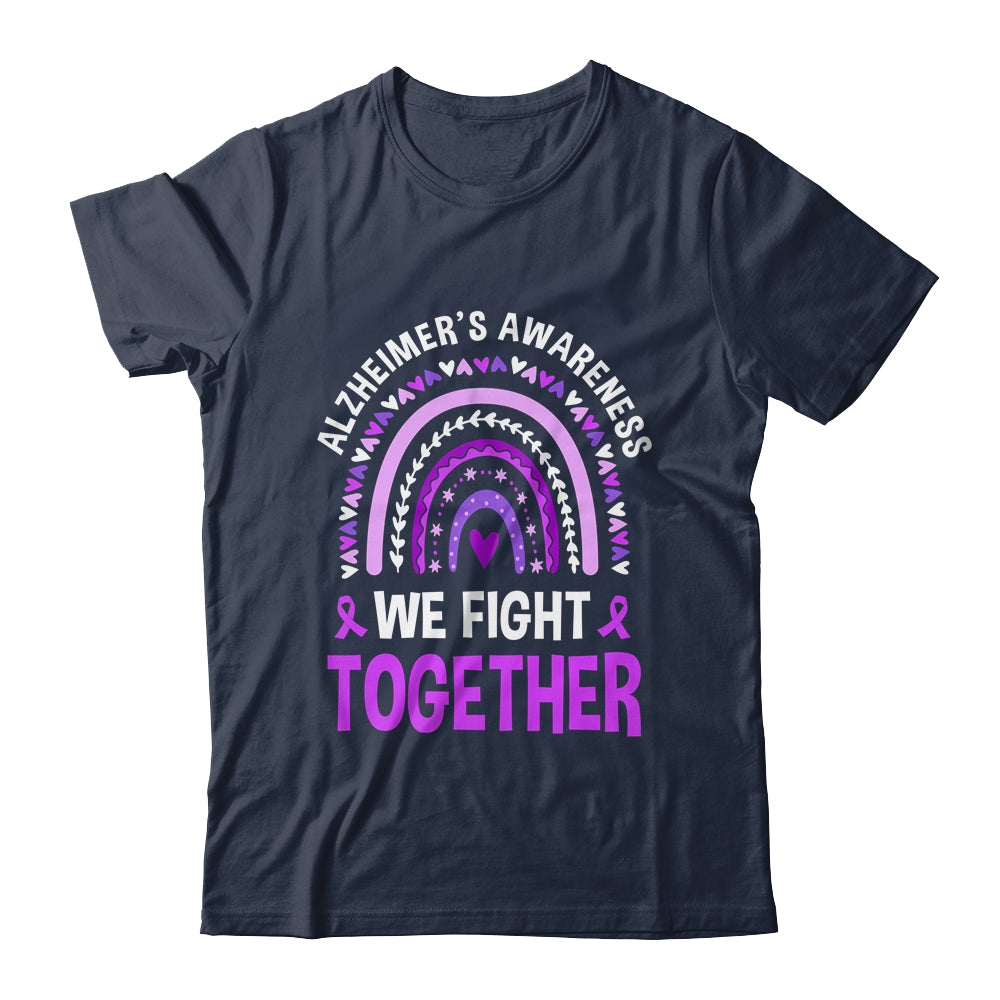 We Fight Together Alzheimers Awareness Purple Ribbon Shirt & Hoodie | teecentury