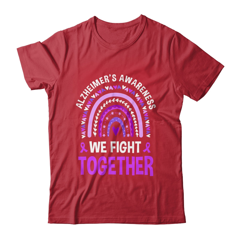 We Fight Together Alzheimers Awareness Purple Ribbon Shirt & Hoodie | teecentury