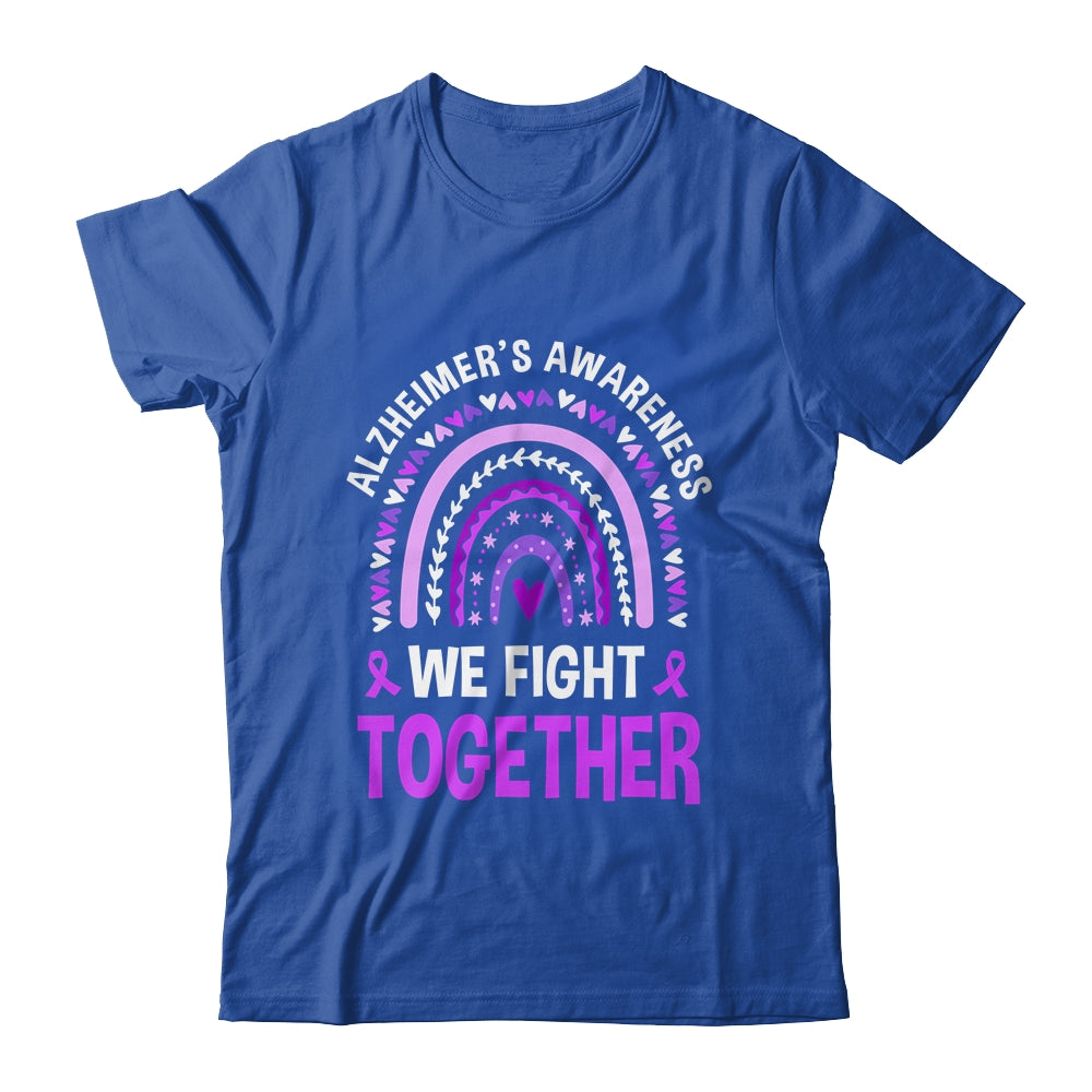 We Fight Together Alzheimers Awareness Purple Ribbon Shirt & Hoodie | teecentury