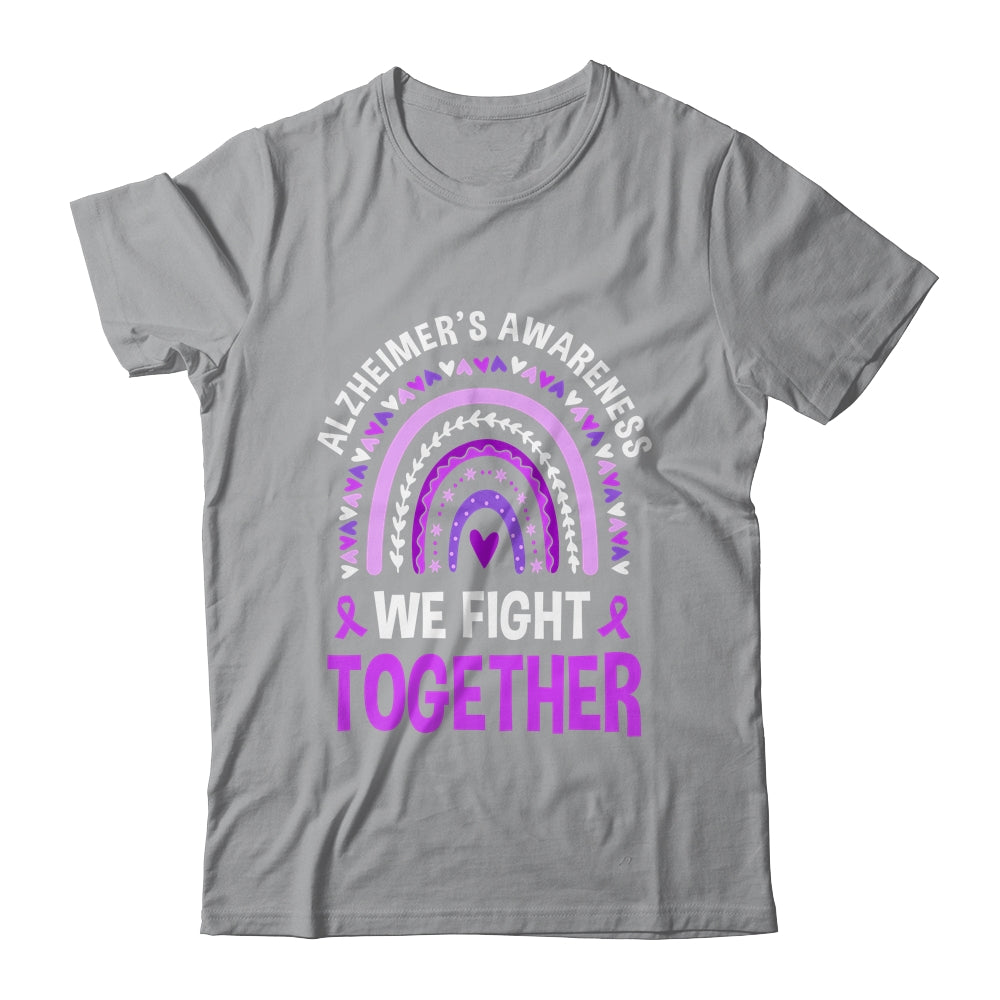 We Fight Together Alzheimers Awareness Purple Ribbon Shirt & Hoodie | teecentury