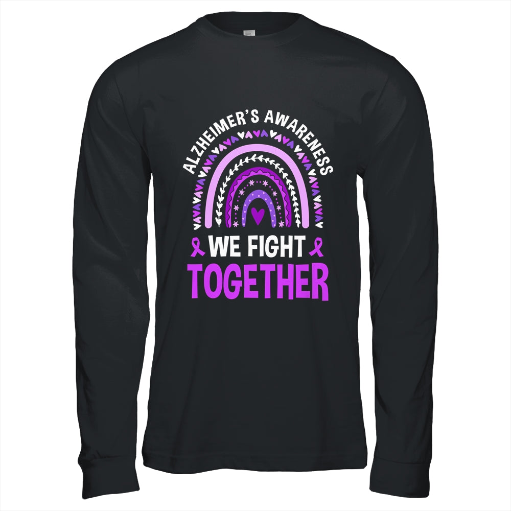 We Fight Together Alzheimers Awareness Purple Ribbon Shirt & Hoodie | teecentury