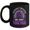 We Fight Together Alzheimers Awareness Purple Ribbon Mug | teecentury