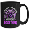 We Fight Together Alzheimers Awareness Purple Ribbon Mug | teecentury