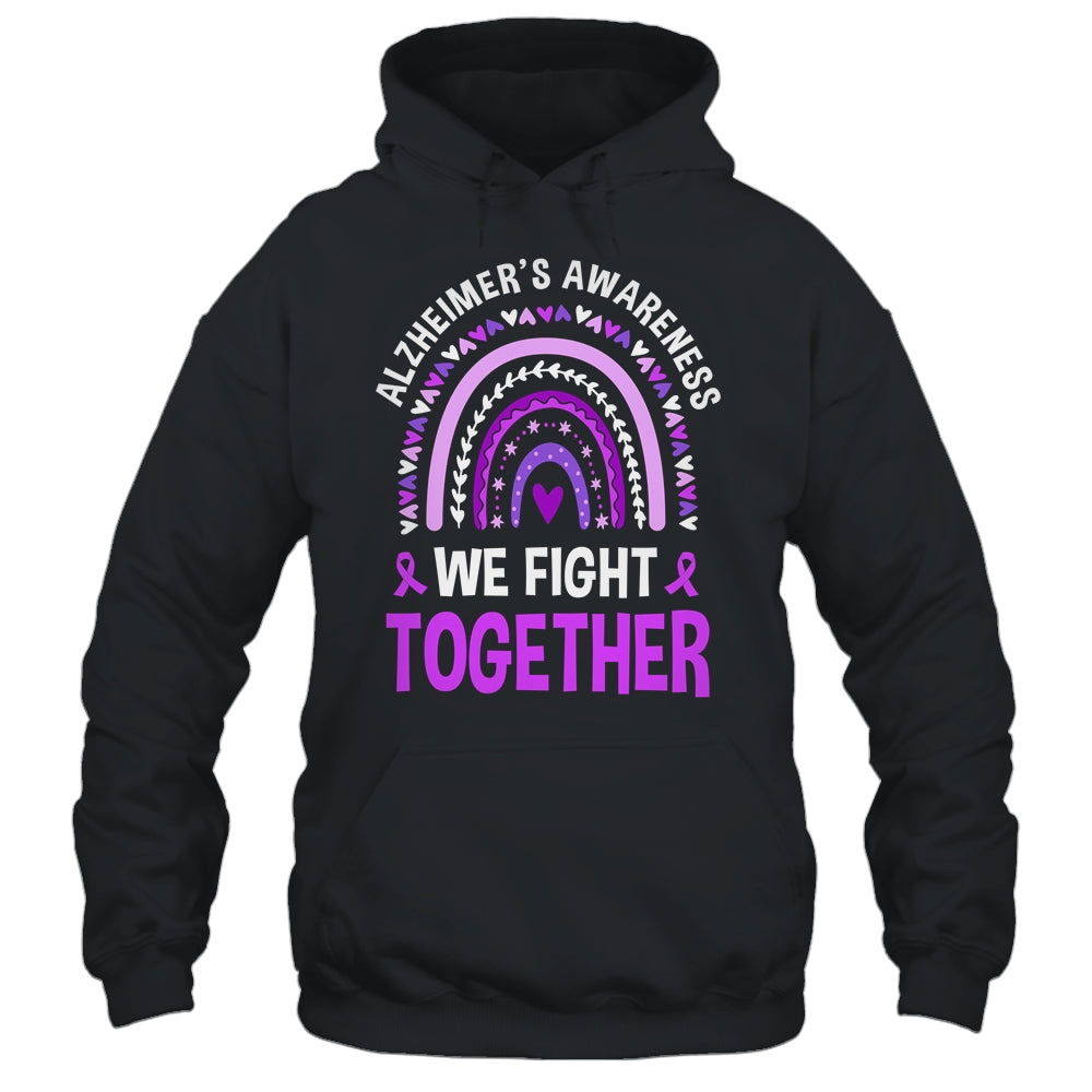 We Fight Together Alzheimers Awareness Purple Ribbon Shirt & Hoodie | teecentury