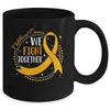 We Fight Together Childhood Cancer Awareness Gold Ribbon Mug | teecentury