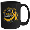 We Fight Together Childhood Cancer Awareness Gold Ribbon Mug | teecentury