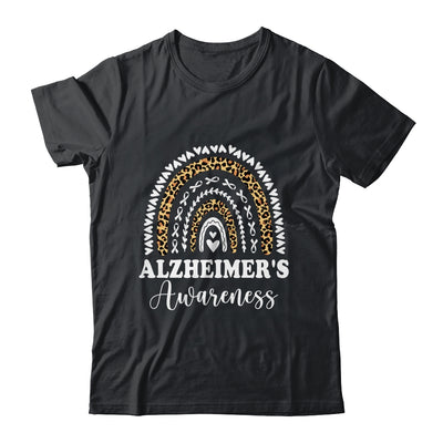Wear Purple Alzheimer's Awareness Leopard Rainbow Shirt & Hoodie | teecentury