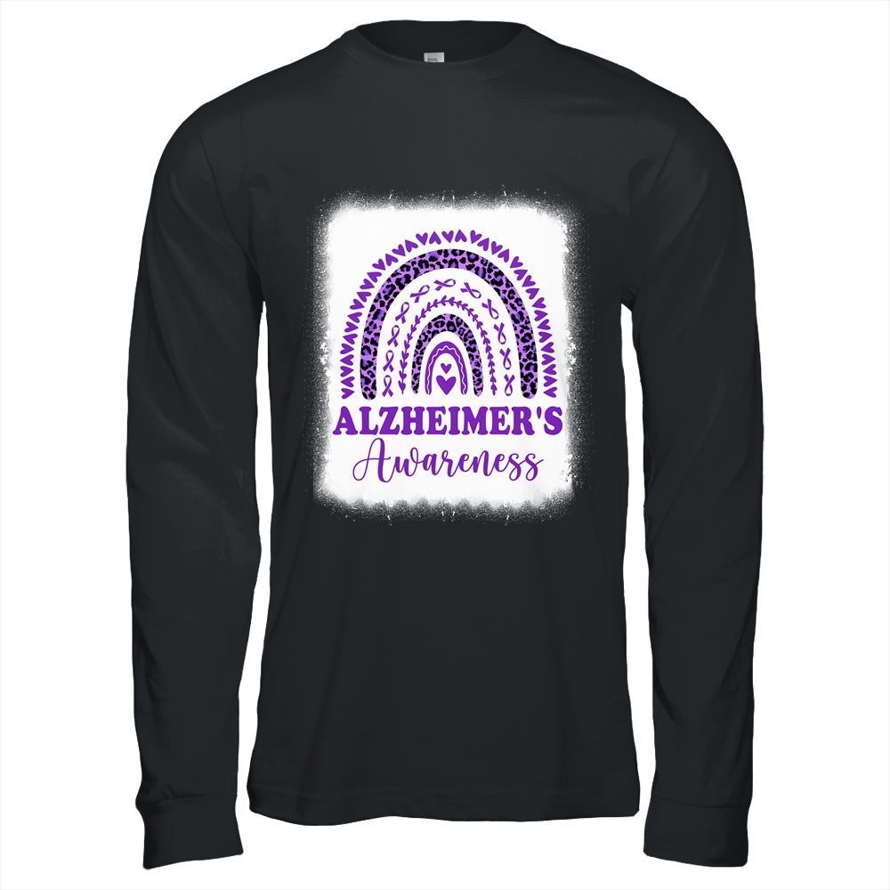 Wear Purple Alzheimer's Awareness Rainbow Leopard Shirt & Hoodie | teecentury