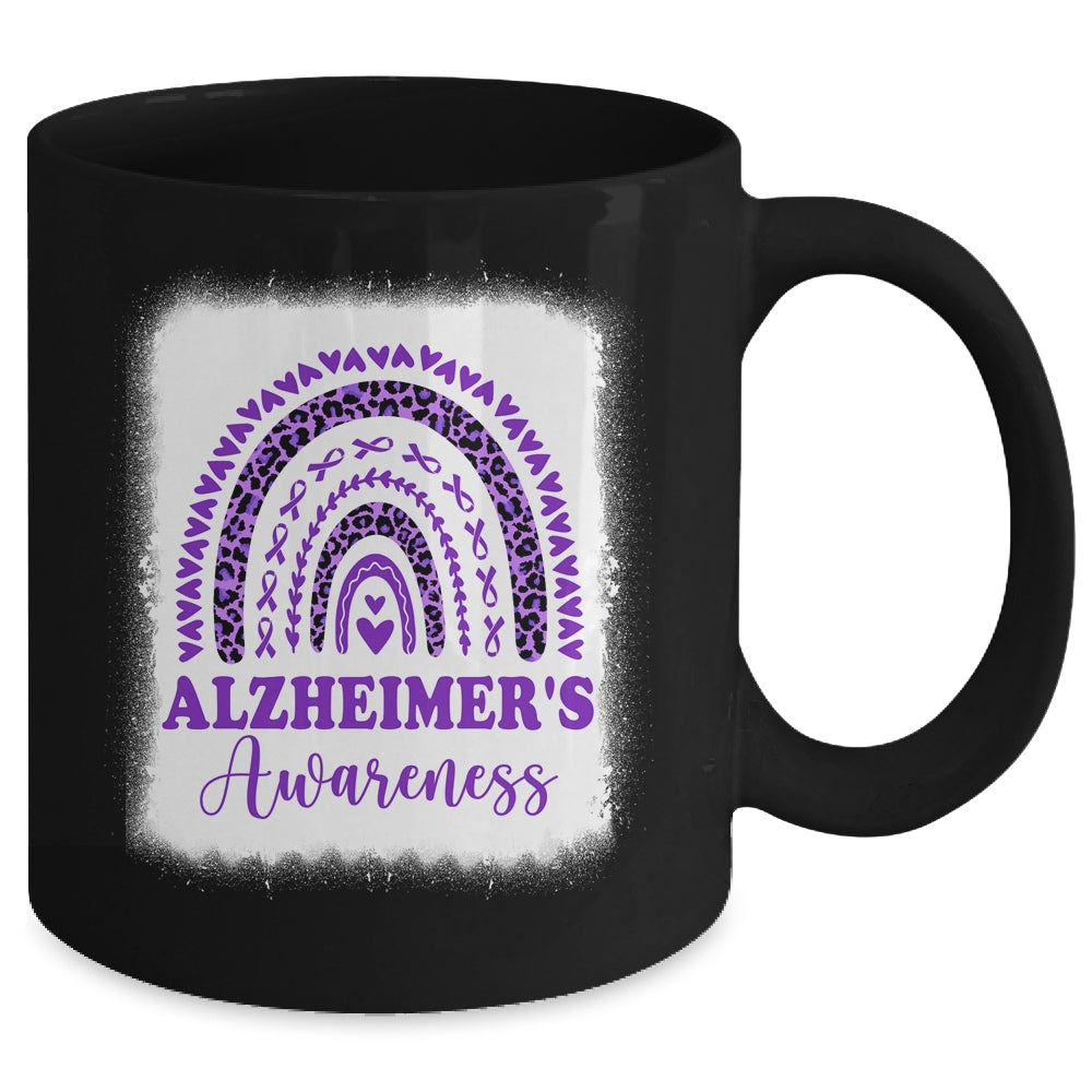 Wear Purple Alzheimer's Awareness Rainbow Leopard Mug | teecentury