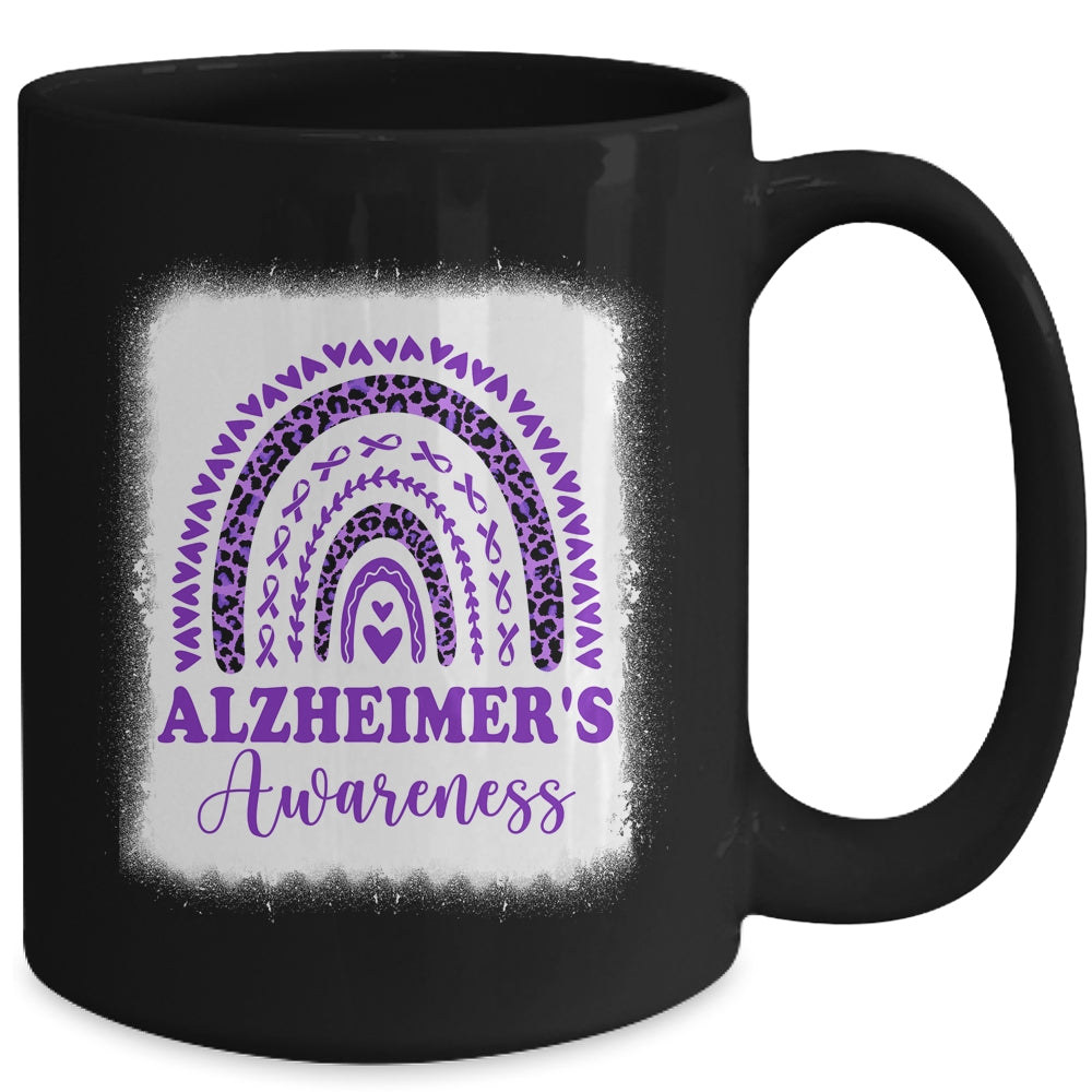 Wear Purple Alzheimer's Awareness Rainbow Leopard Mug | teecentury