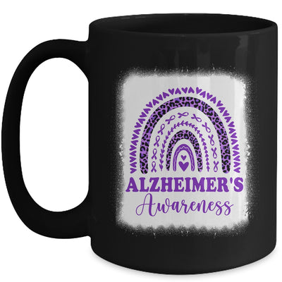 Wear Purple Alzheimer's Awareness Rainbow Leopard Mug | teecentury