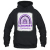 Wear Purple Alzheimer's Awareness Rainbow Leopard Shirt & Hoodie | teecentury