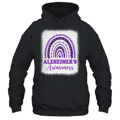 Wear Purple Alzheimer's Awareness Rainbow Leopard Shirt & Hoodie | teecentury