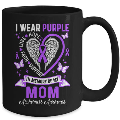 Wear Purple In Memory Of My Mom Alzheimer's Awareness Mug | teecentury