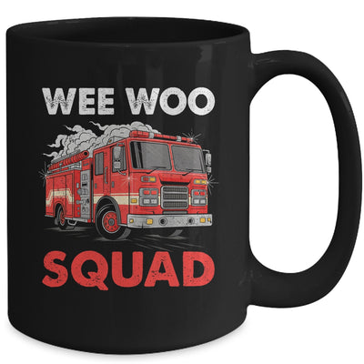 Wee Woo Squad Funny Firefighter Fire Truck Fireman Men Women Mug | teecentury